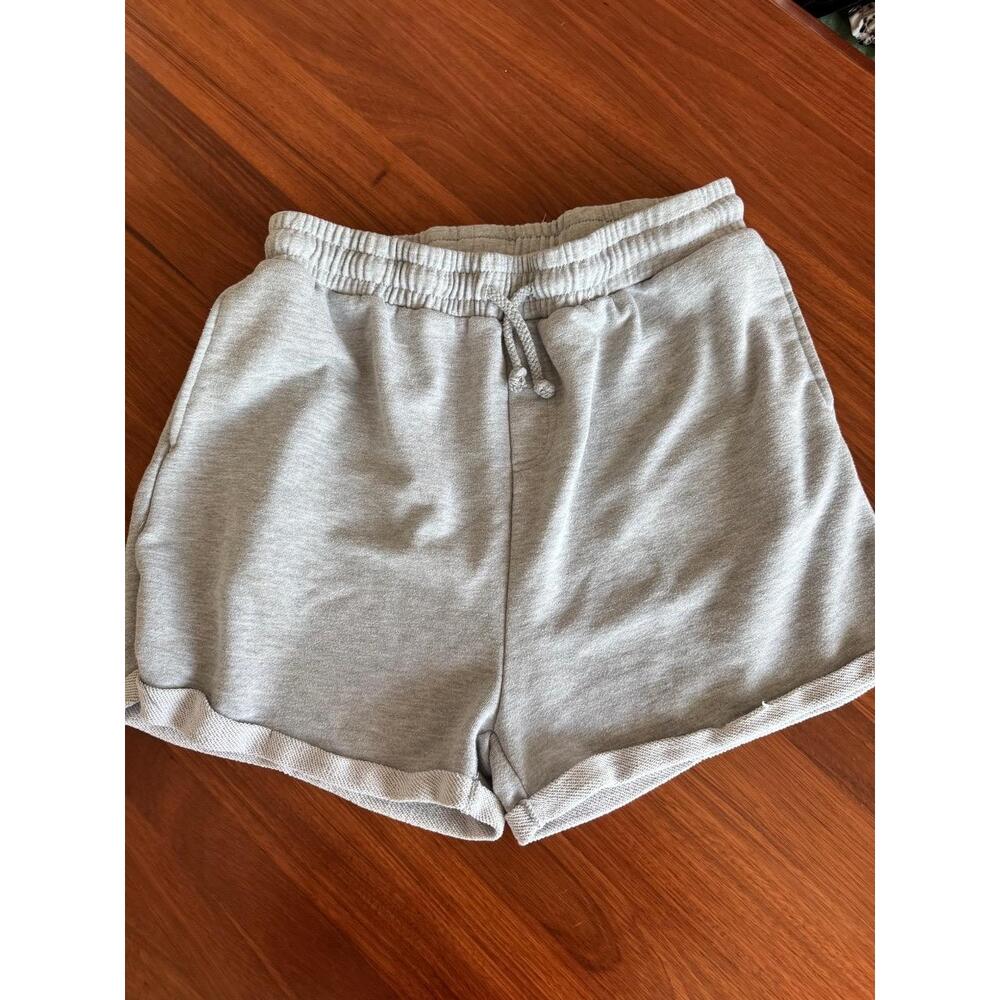 Famulily Shorts Womens L Light Grey Lounge Drawstring Elastic Waist Cozy Relaxed